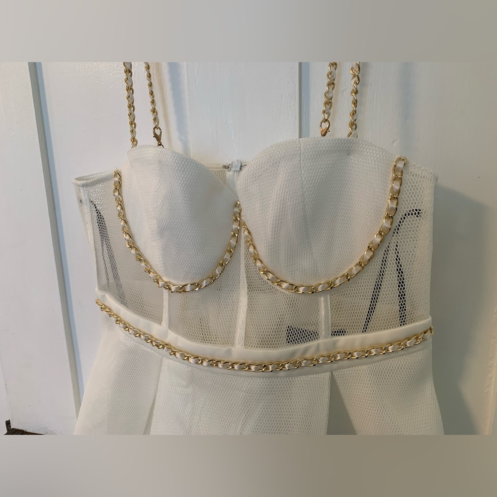 Mesh and gold dress - new with tags